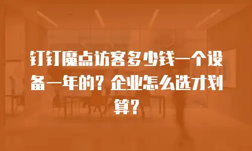 钉钉魔点访客多少钱一个设备一年的？企业怎么选才划算？