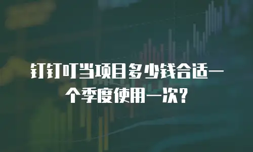 钉钉叮当项目多少钱合适一个季度使用一次？