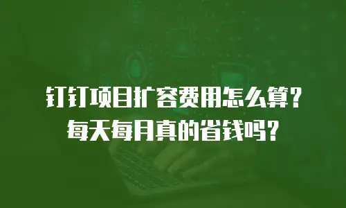 钉钉项目扩容费用怎么算？每天每月真的省钱吗？