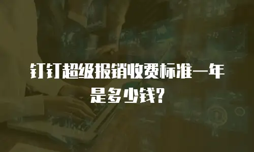 钉钉超级报销收费标准一年是多少钱？