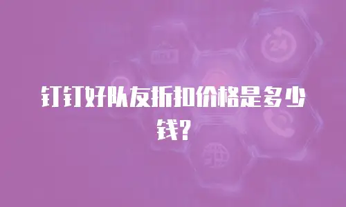 钉钉好队友折扣价格是多少钱？