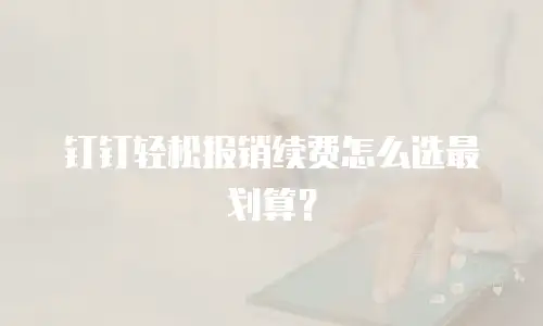 钉钉轻松报销续费怎么选最划算？