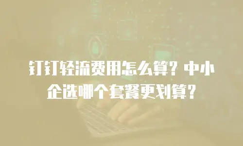钉钉轻流费用怎么算？中小企选哪个套餐更划算？