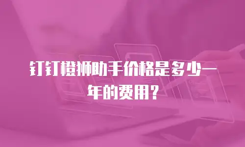 钉钉橙狮助手价格是多少一年的费用？