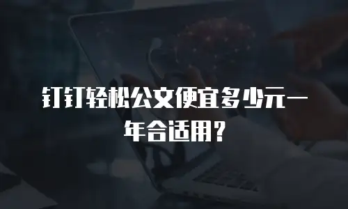 钉钉轻松公文便宜多少元一年合适用？