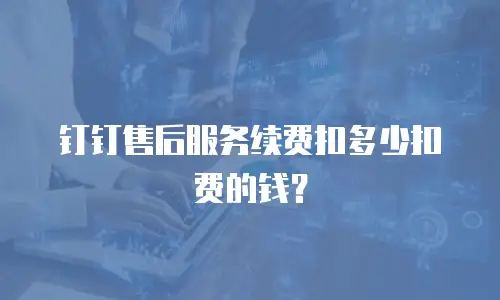 钉钉售后服务续费扣多少扣费的钱？