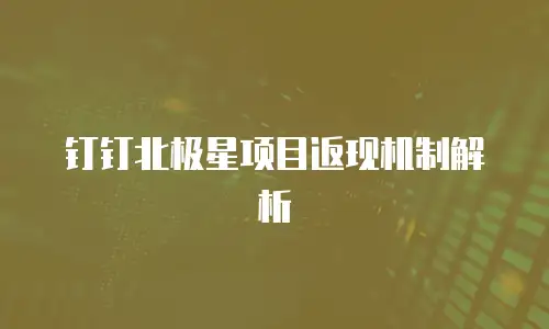 钉钉北极星项目返现机制解析