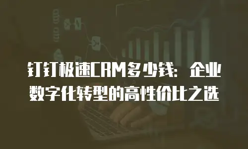 钉钉极速CRM多少钱：企业数字化转型的高性价比之选