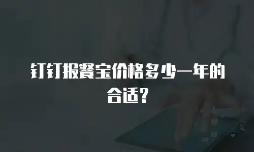 钉钉报餐宝价格多少一年的合适？