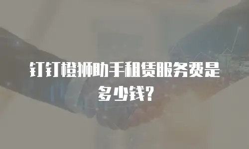 钉钉橙狮助手租赁服务费是多少钱？
