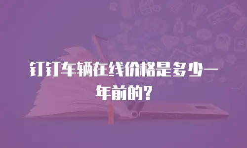 钉钉车辆在线价格是多少一年前的？