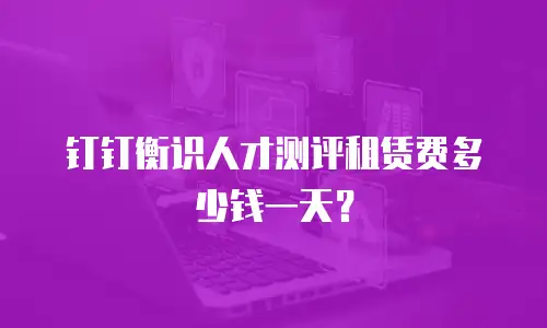 钉钉衡识人才测评租赁费多少钱一天？