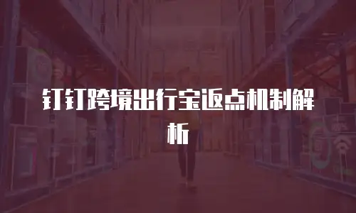 钉钉跨境出行宝返点机制解析