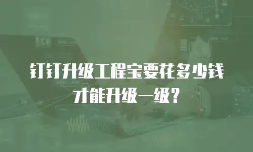 钉钉升级工程宝要花多少钱才能升级一级？