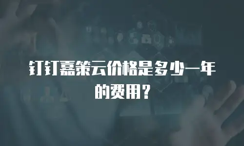 钉钉嘉策云价格是多少一年的费用？