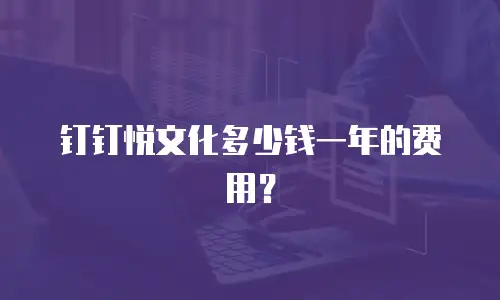 钉钉悦文化多少钱一年的费用？