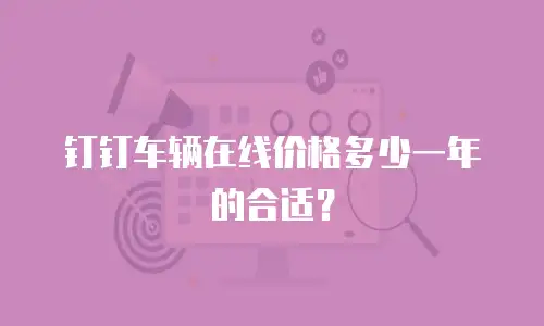 钉钉车辆在线价格多少一年的合适？