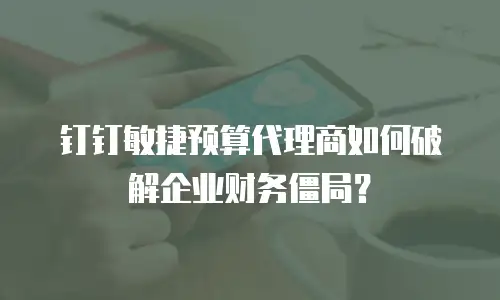 钉钉敏捷预算代理商如何破解企业财务僵局？