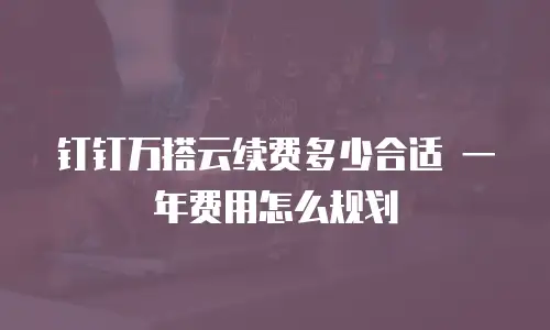 钉钉万搭云续费多少合适 一年费用怎么规划