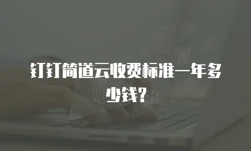 钉钉简道云收费标准一年多少钱？