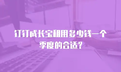 钉钉成长宝租用多少钱一个季度的合适？