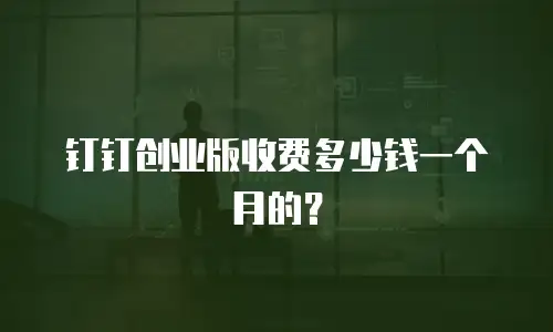 钉钉创业版收费多少钱一个月的？