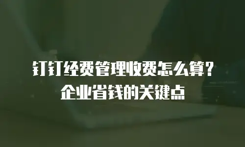 钉钉经费管理收费怎么算？企业省钱的关键点