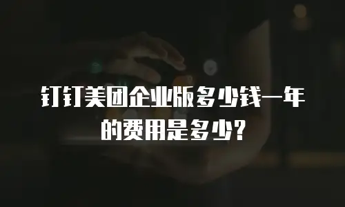 钉钉美团企业版多少钱一年的费用是多少？