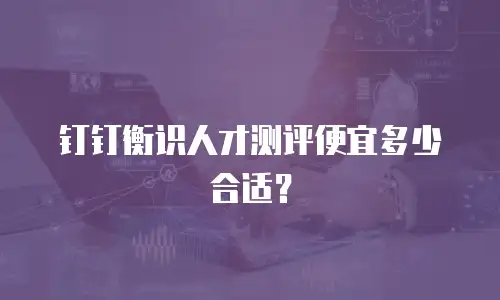 钉钉衡识人才测评便宜多少合适？