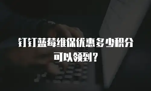 钉钉蓝莓维保优惠多少积分可以领到？