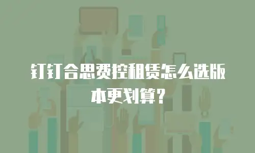 钉钉合思费控租赁怎么选版本更划算？