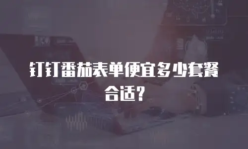钉钉番茄表单便宜多少套餐合适？