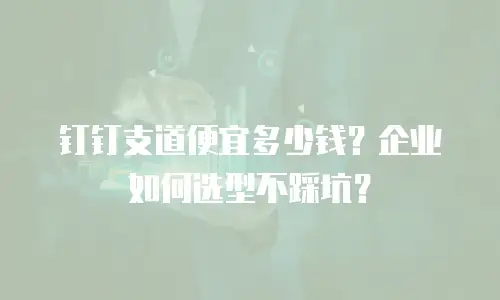 钉钉支道便宜多少钱？企业如何选型不踩坑？