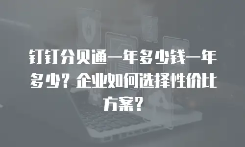 钉钉分贝通一年多少钱一年多少？企业如何选择性价比方案？