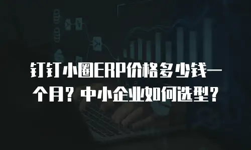 钉钉小圈ERP价格多少钱一个月？中小企业如何选型？