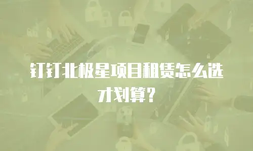 钉钉北极星项目租赁怎么选才划算？