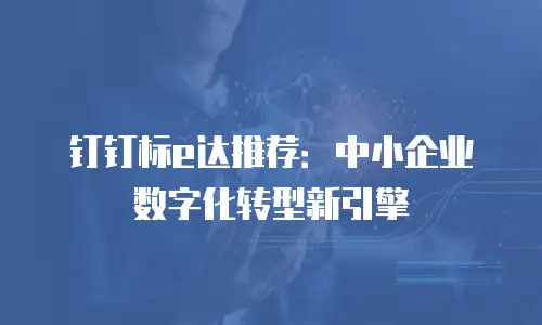 钉钉标e达推荐：中小企业数字化转型新引擎