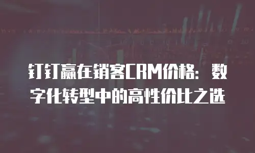 钉钉赢在销客CRM价格：数字化转型中的高性价比之选