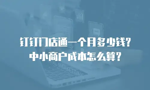 钉钉门店通一个月多少钱？中小商户成本怎么算？