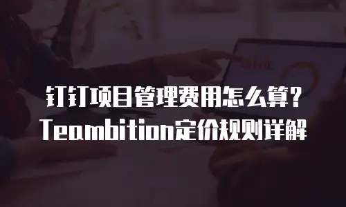 钉钉项目管理费用怎么算？Teambition定价规则详解
