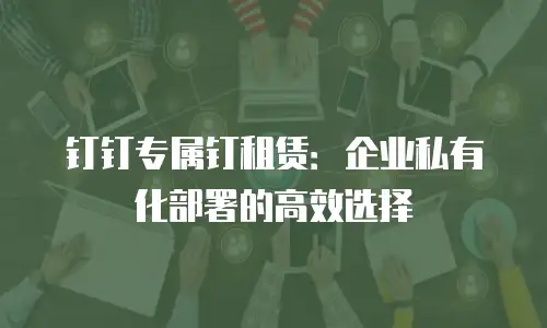 钉钉专属钉租赁：企业私有化部署的高效选择