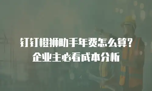 钉钉橙狮助手年费怎么算？企业主必看成本分析