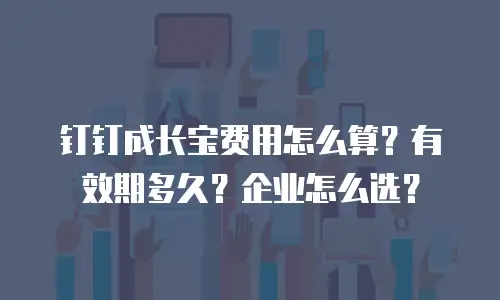 钉钉成长宝费用怎么算？有效期多久？企业怎么选？
