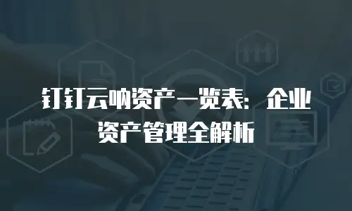 钉钉云呐资产一览表：企业资产管理全解析