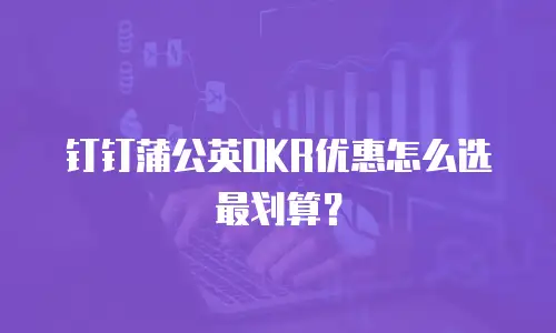 钉钉蒲公英OKR优惠怎么选最划算？