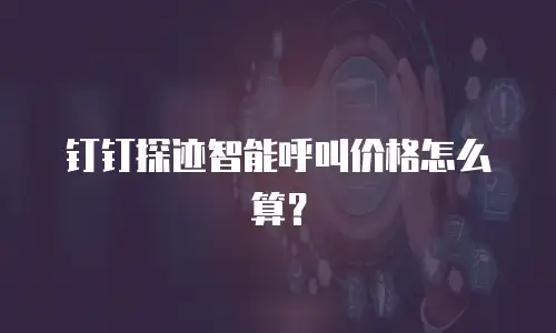 钉钉探迹智能呼叫价格怎么算？