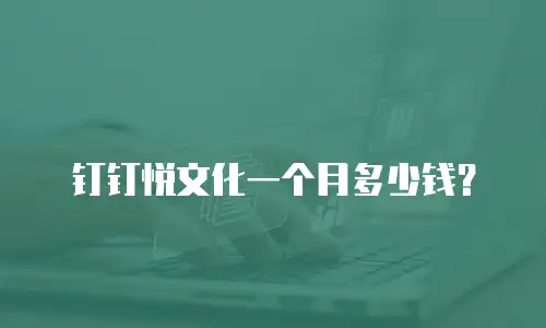 钉钉悦文化一个月多少钱？