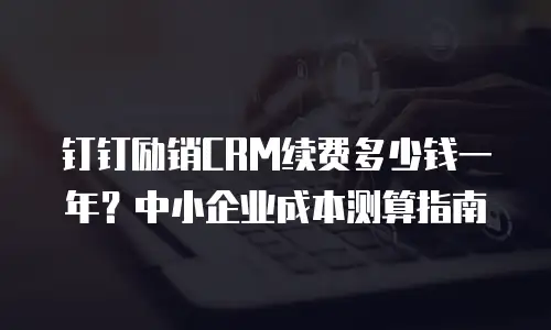 钉钉励销CRM续费多少钱一年？中小企业成本测算指南