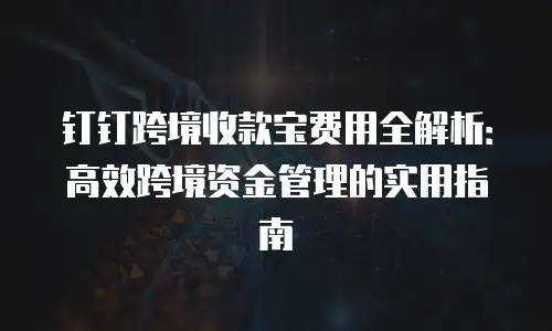钉钉跨境收款宝费用全解析：高效跨境资金管理的实用指南