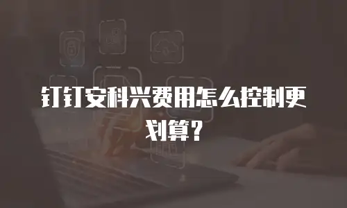 钉钉安科兴费用怎么控制更划算？